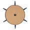 33" White & Blue Wood & Rope Ship Wheel Decorative Wall Clock